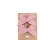 Bow Hair Clips (Set of 2) - Mellow Rose