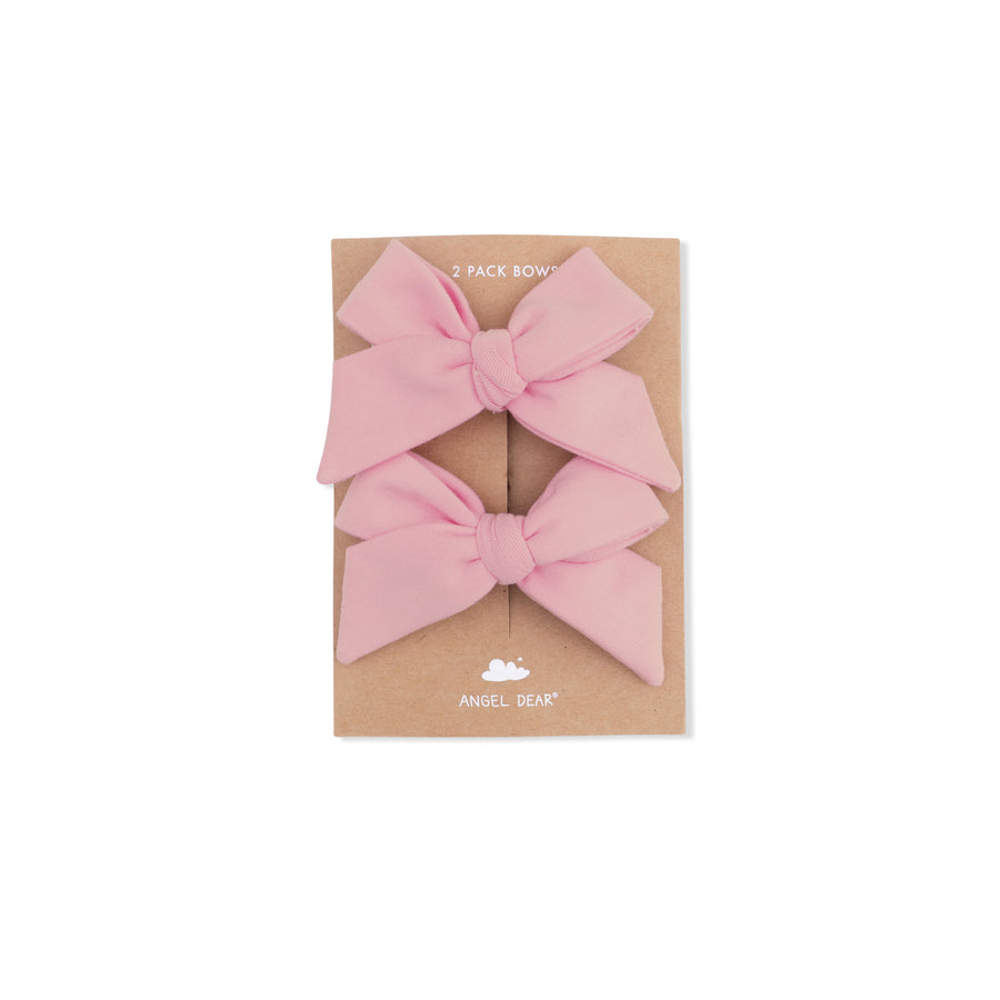 Bow Hair Clips (Set of 2) - Mellow Rose