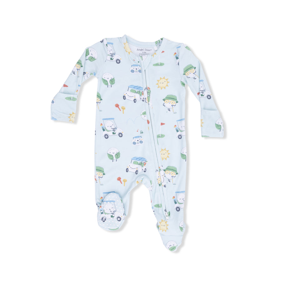 Bamboo Zipper Footie - Golf Pros