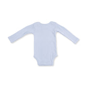 Ribbed Long Sleeve Bodysuit -  Sheer Blue