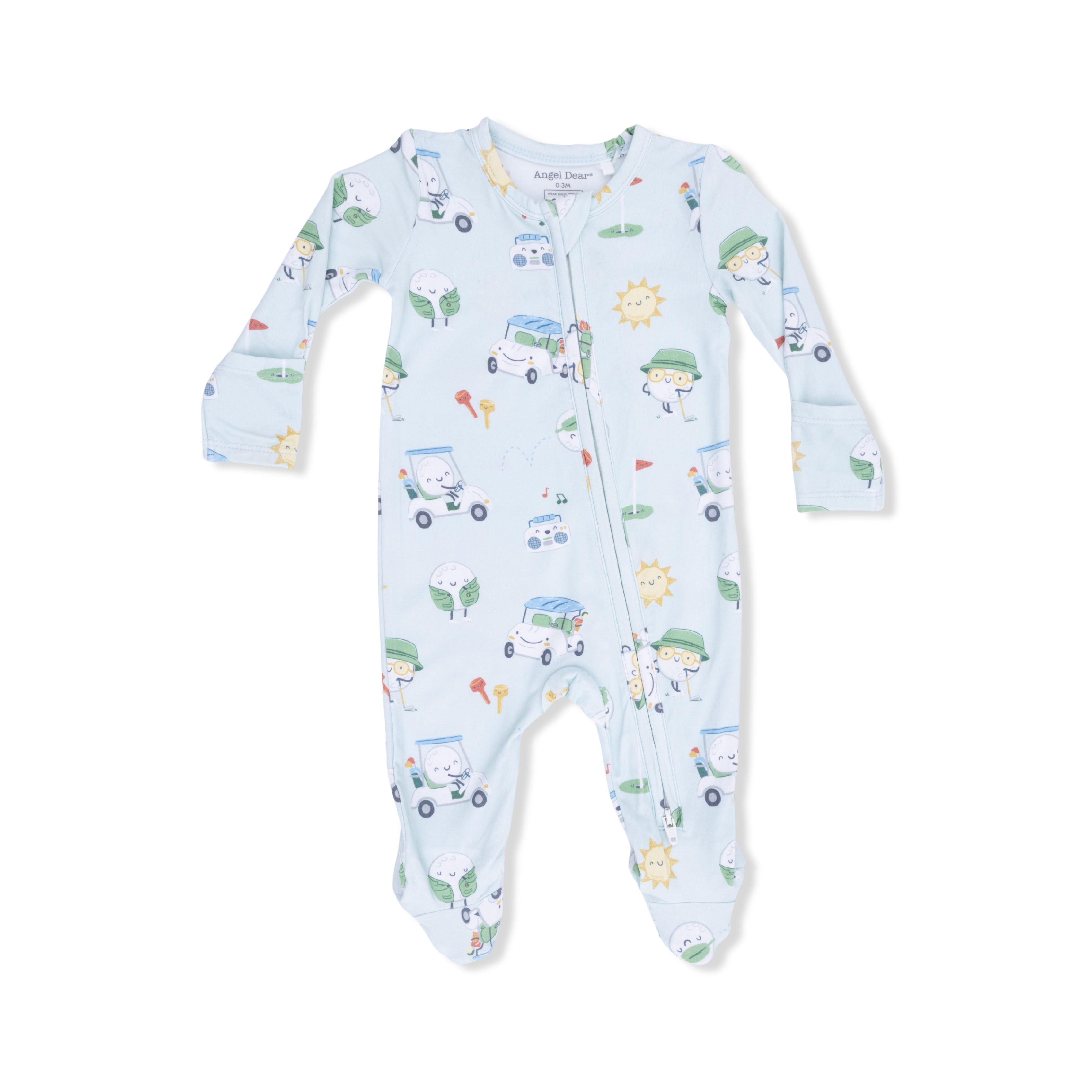 Bamboo Zipper Footie - Golf Pros