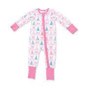 Bamboo Zipper Romper - Bow Trellis Tree