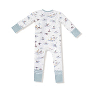 Bamboo Zipper Romper - Migrating Mallards