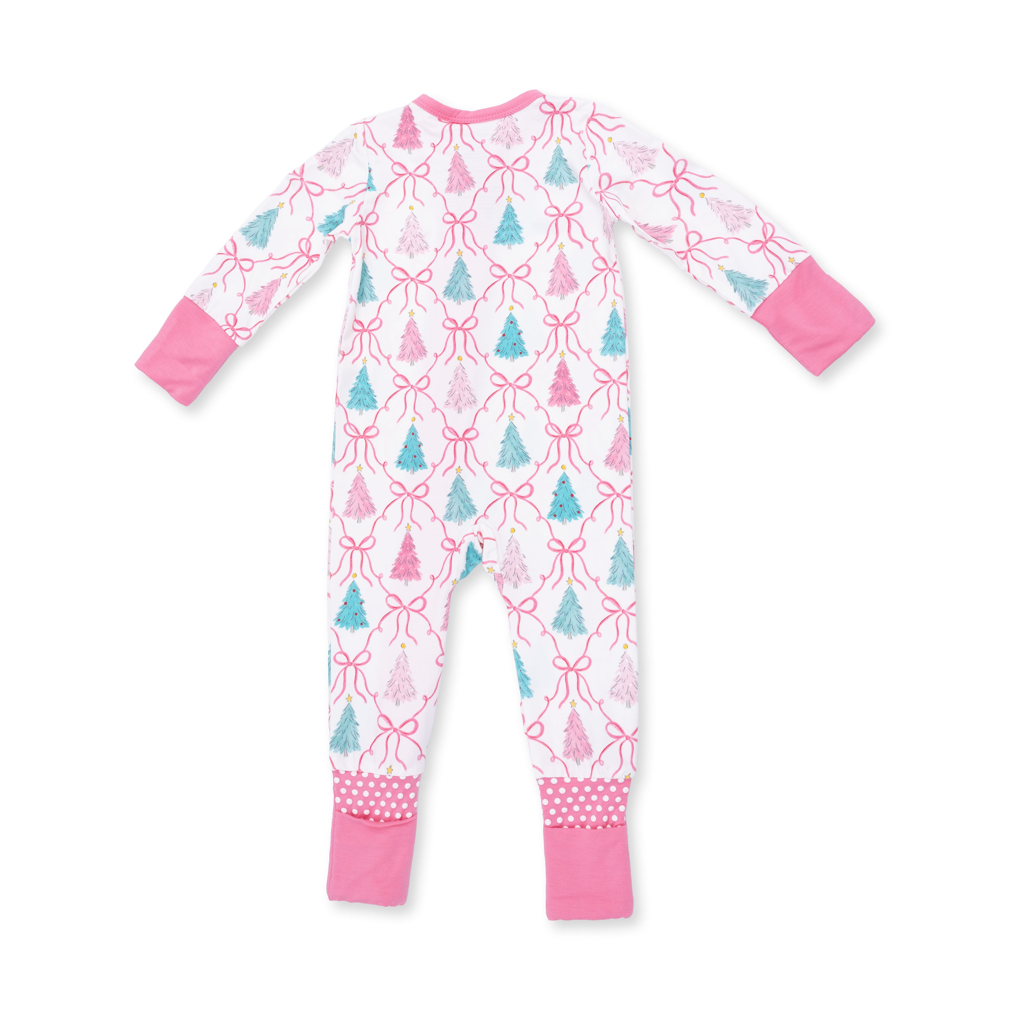 Bamboo Zipper Romper - Bow Trellis Tree