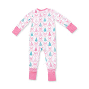 Bamboo Zipper Romper - Bow Trellis Tree
