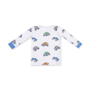 Long Sleeve Bamboo Loungewear Set - Monster Trucks