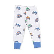Long Sleeve Bamboo Loungewear Set - Monster Trucks