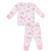 Long Sleeve Bamboo Loungewear Set - Princess Unicorns and Castle