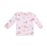 Long Sleeve Bamboo Loungewear Set - Princess Unicorns and Castle