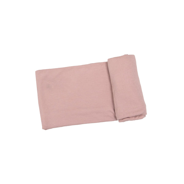 Swaddle Blanket - Rib Silver Pink