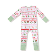 Bamboo Zipper Footie - Sugar Plum Fairy - Nutcracker Fair Isle