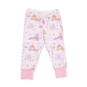 Long Sleeve Bamboo Loungewear Set - Princess Unicorns and Castle