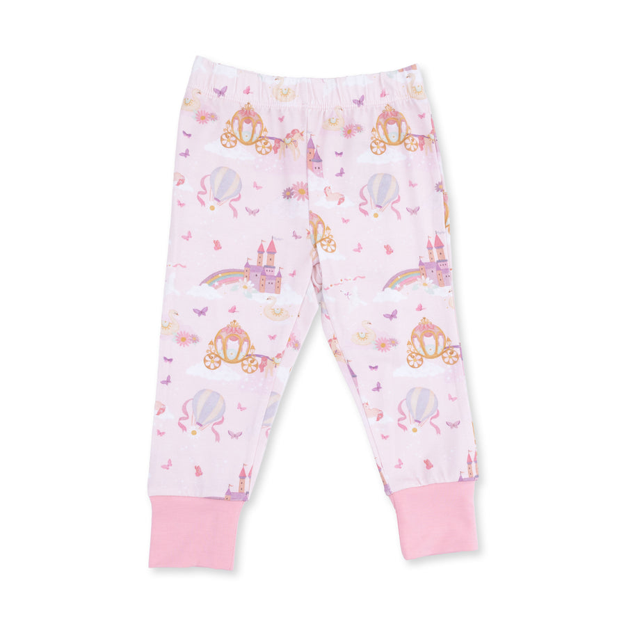 Long Sleeve Bamboo Loungewear Set - Princess Unicorns and Castle