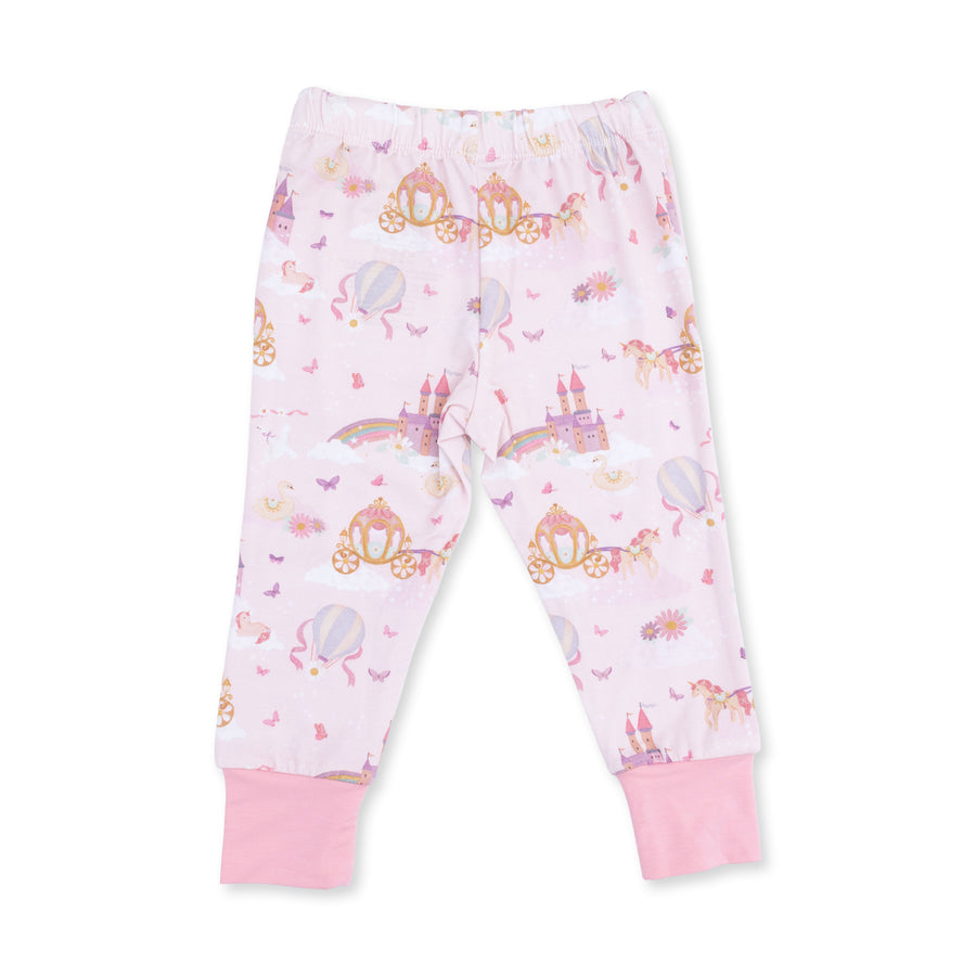 Long Sleeve Bamboo Loungewear Set - Princess Unicorns and Castle
