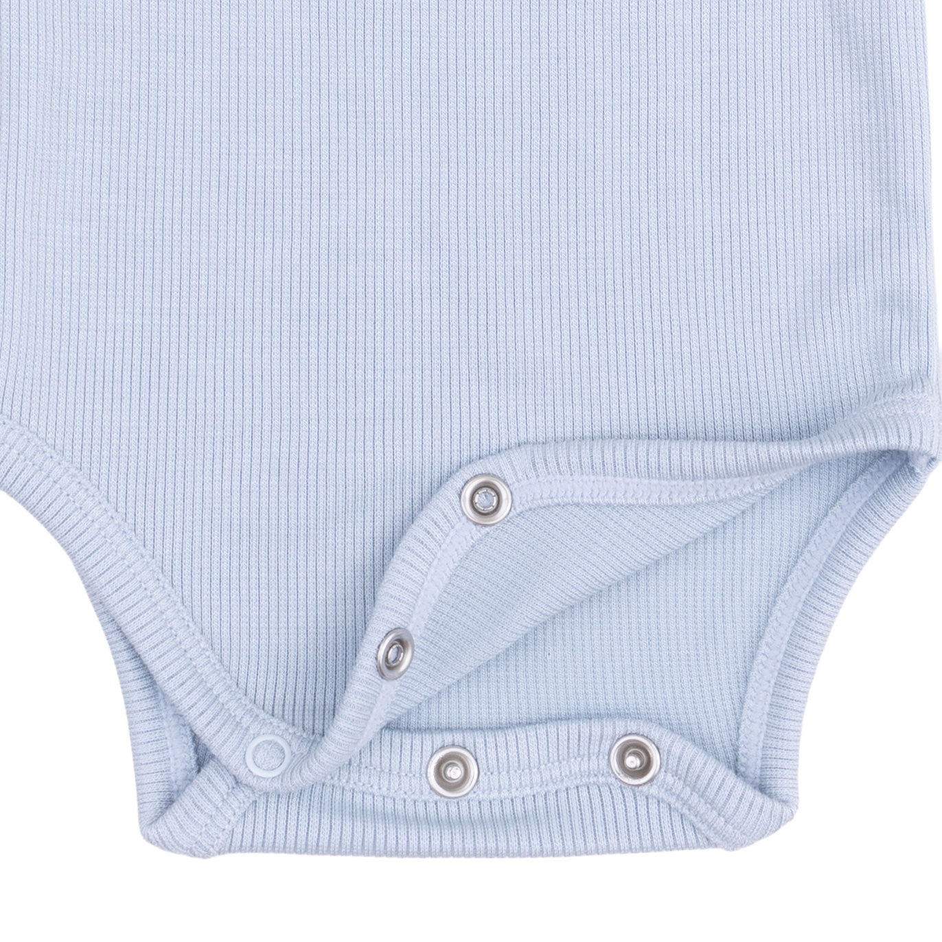 Ribbed Long Sleeve Bodysuit -  Sheer Blue