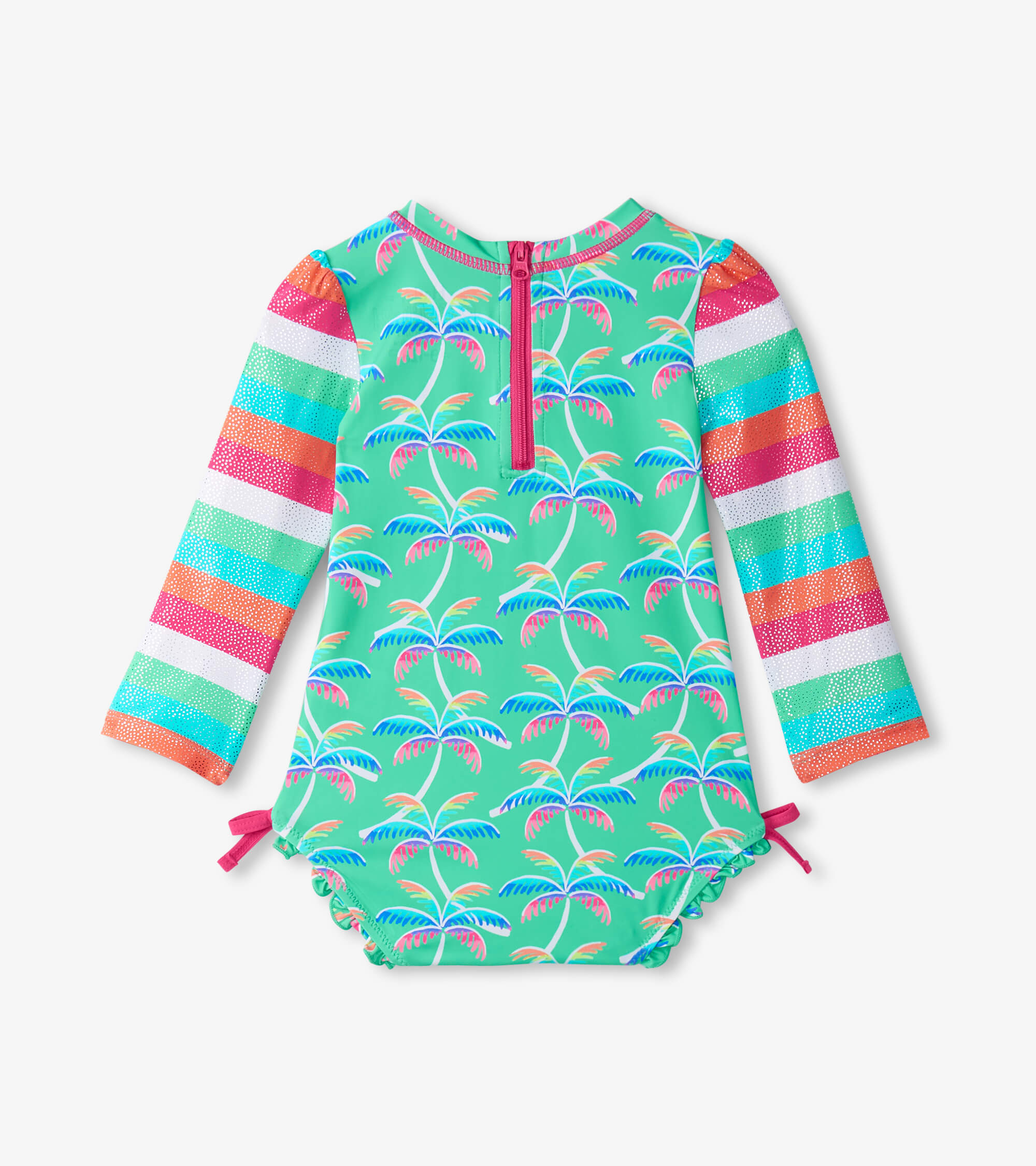 Rainbow Palm Baby Rashguard Swimsuit