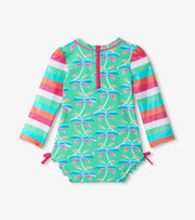 Rainbow Palm Baby Rashguard Swimsuit