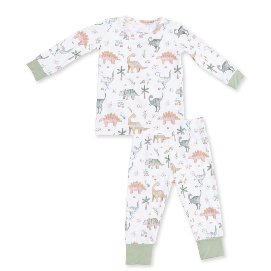 Long Sleeve Bamboo Loungewear Set - Sweet Baby Dinos