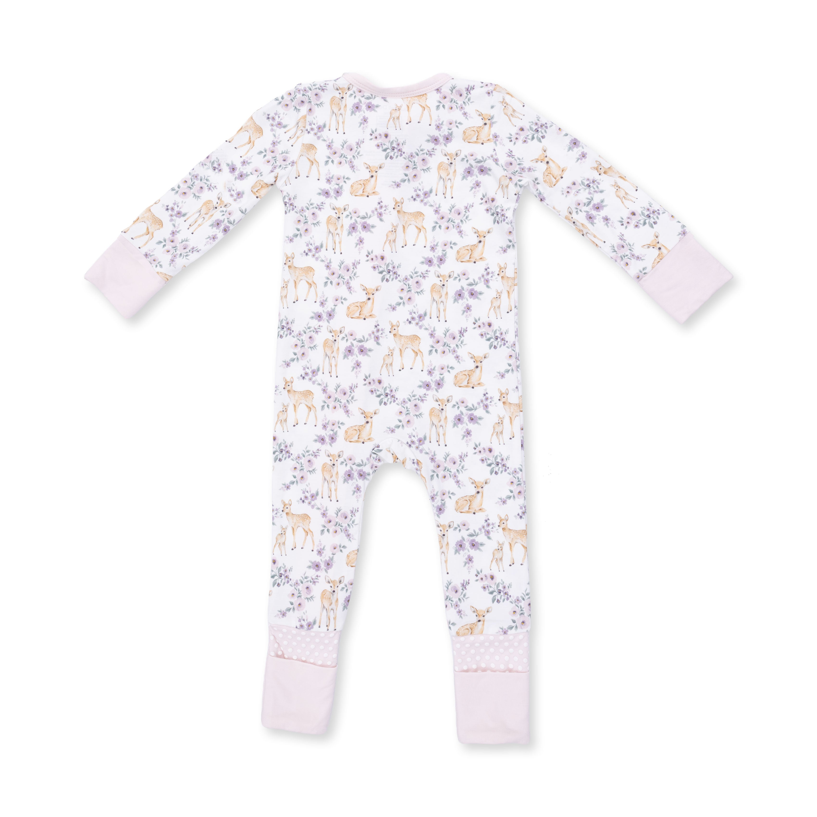 Bamboo Zipper Romper - Floral Deer