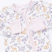 Bamboo Zipper Romper - Floral Deer