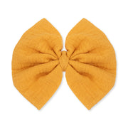 Bow on Headband - Muslin Sunflower
