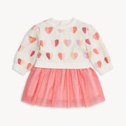 Brushed Fleece Tutu Sweatdress - Hearts