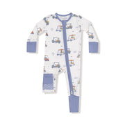 Bamboo Zipper Romper - Zooming Golf Carts