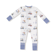 Bamboo Zipper Romper - Zooming Golf Carts