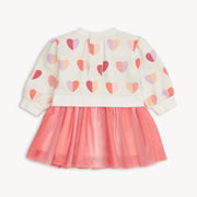 Brushed Fleece Tutu Sweatdress - Hearts