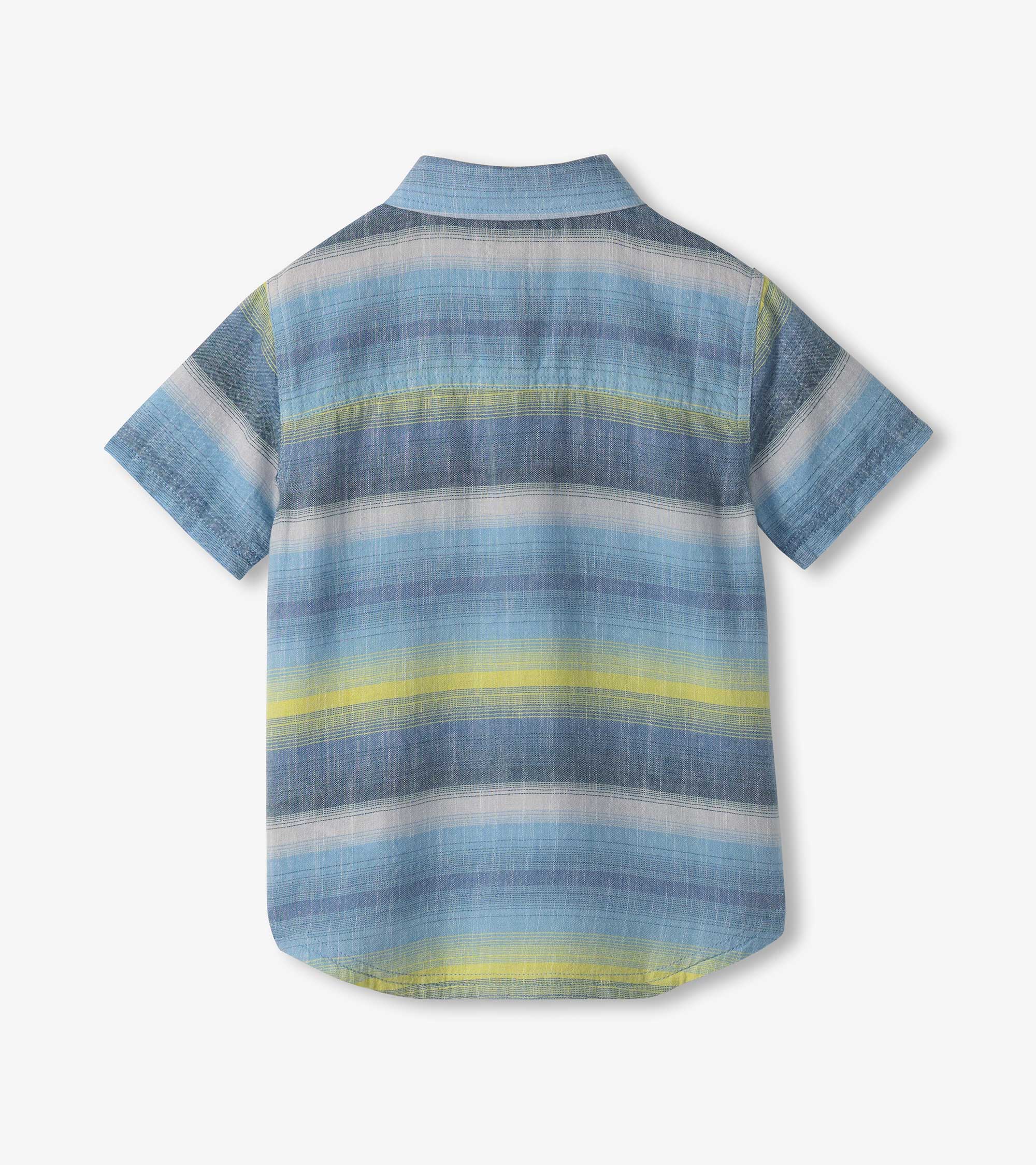Oxford Cotton Button Down Shirt - Lime Green Stripes