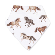 Bamboo Bandana Bib - Wild Horses