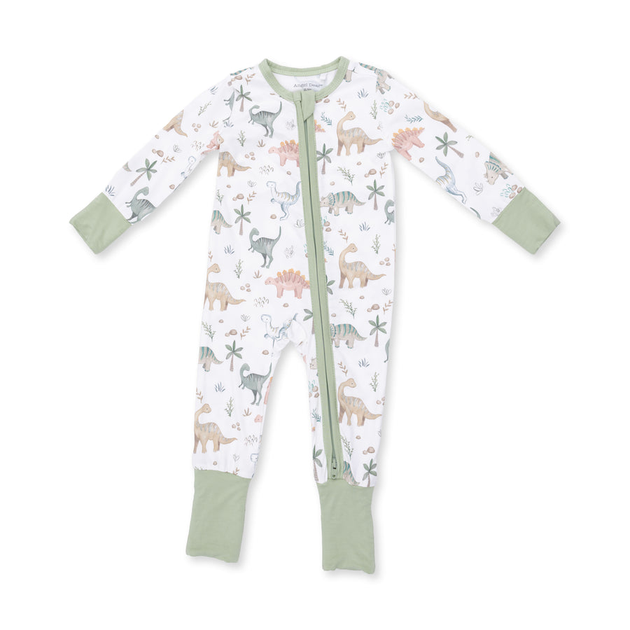Bamboo Zipper Romper - Sweet Baby Dinos