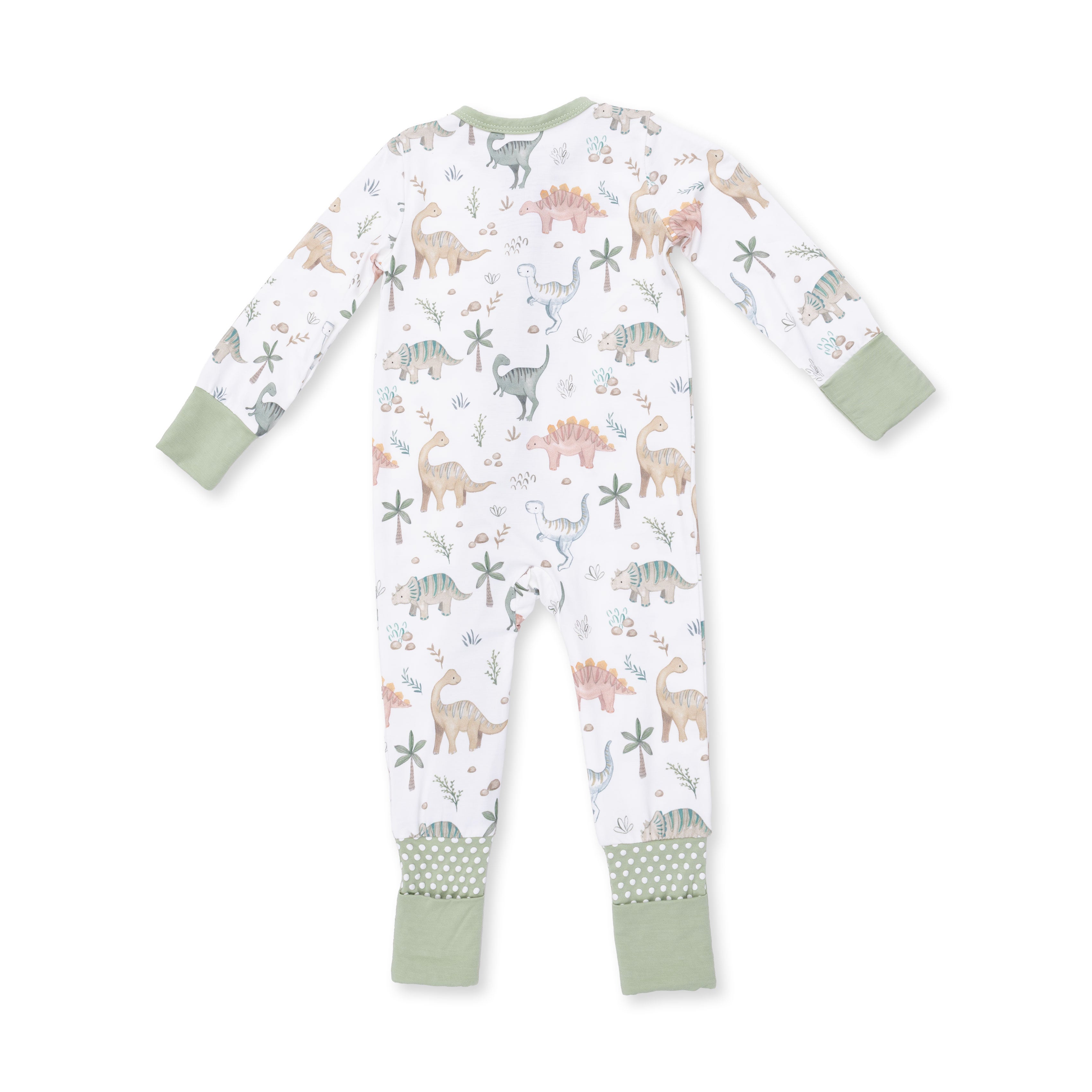 Bamboo Zipper Romper - Sweet Baby Dinos