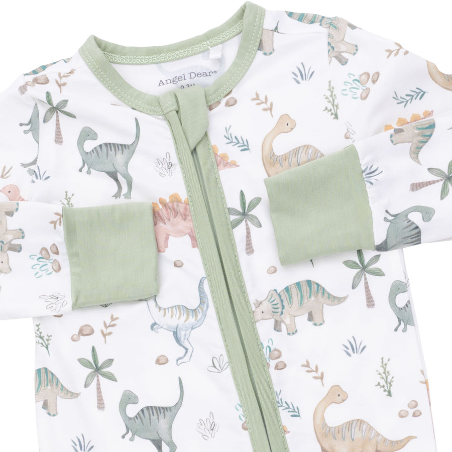 Bamboo Zipper Romper - Sweet Baby Dinos