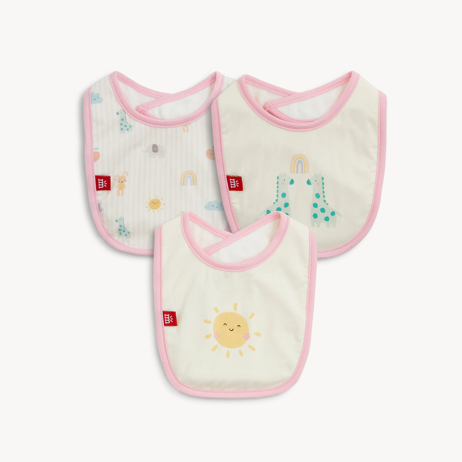 Modal Magnetic Bib Set - Pink Lullaby Sky