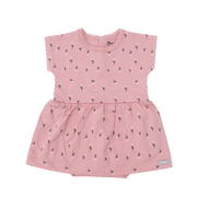 Modal Rib Romper - Pink Floral