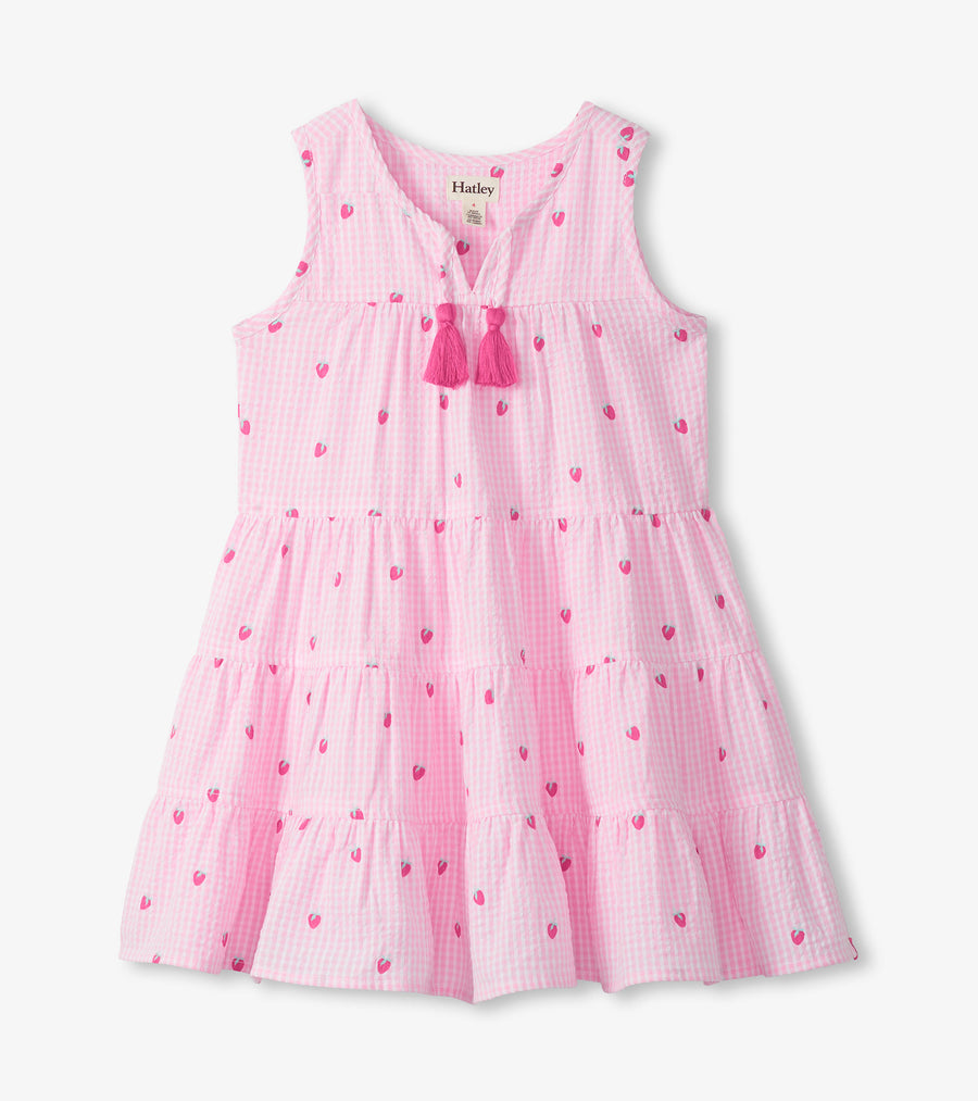 Layered Tiered Dress - Gingham Berries