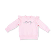 Ruffle Sweatshirt - Christmas Lights Merry
