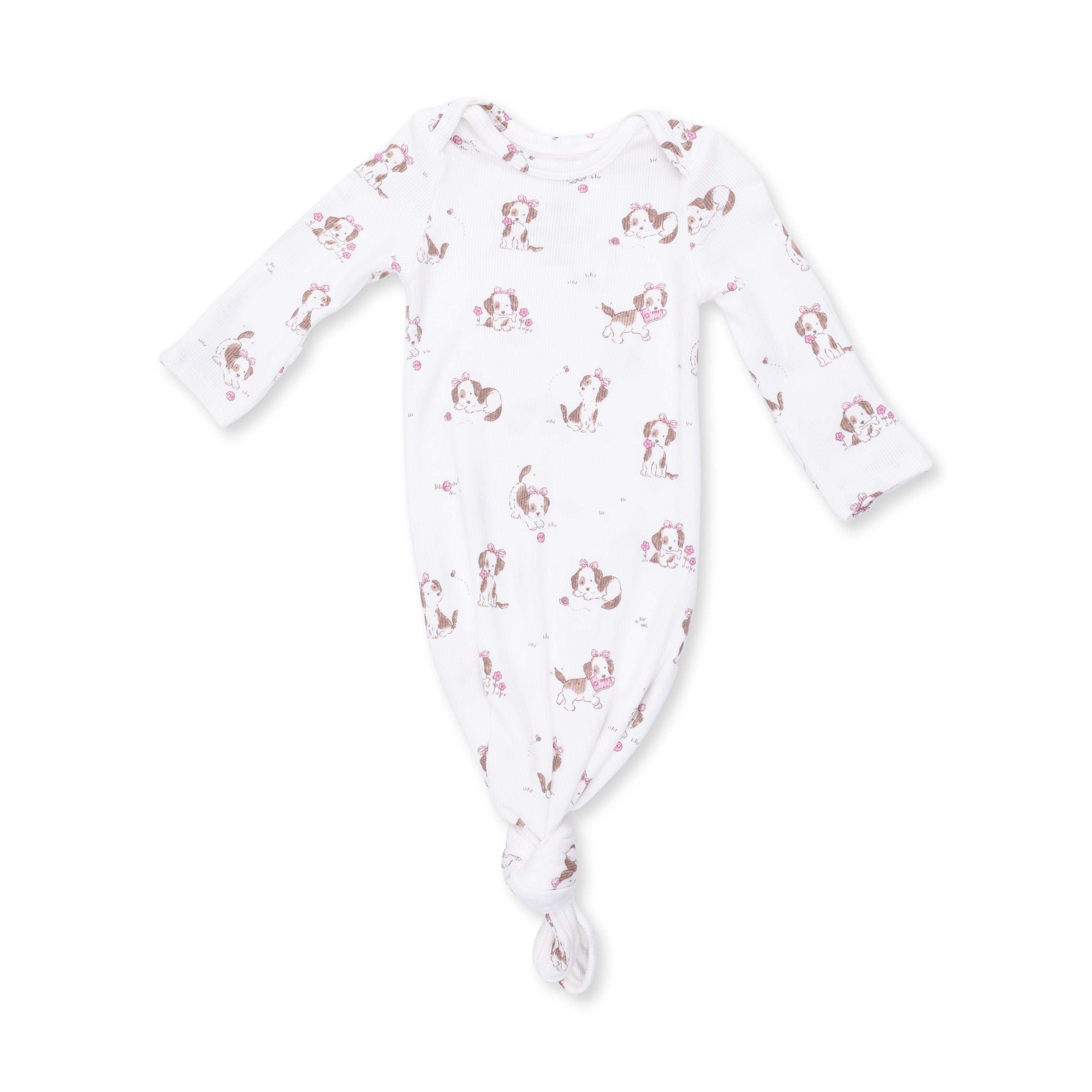 Knotted Gown and Headband - Explorer Puppy Pink
