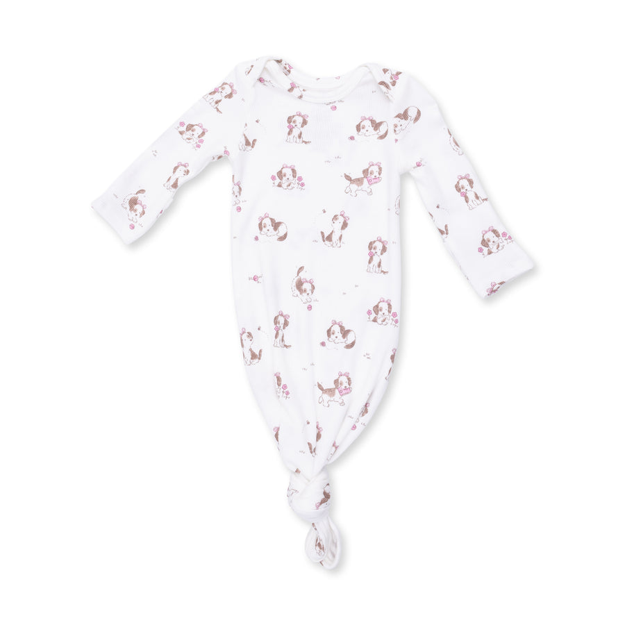 Knotted Gown and Headband - Explorer Puppy Pink