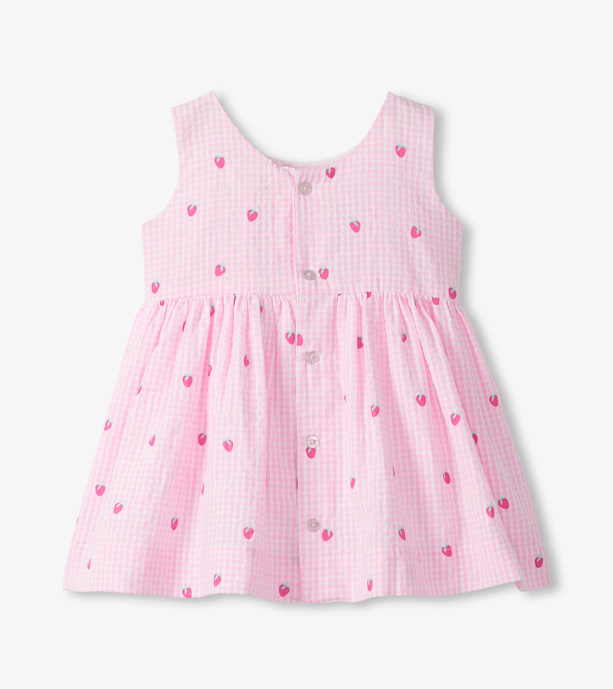 Sleeveless Party Dress - Teeny Berries Gingham