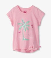 Tie Front Tee- Summer Palm