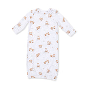 Lap Shoulder Gown and Knotted Hat - Little Explorer Fox