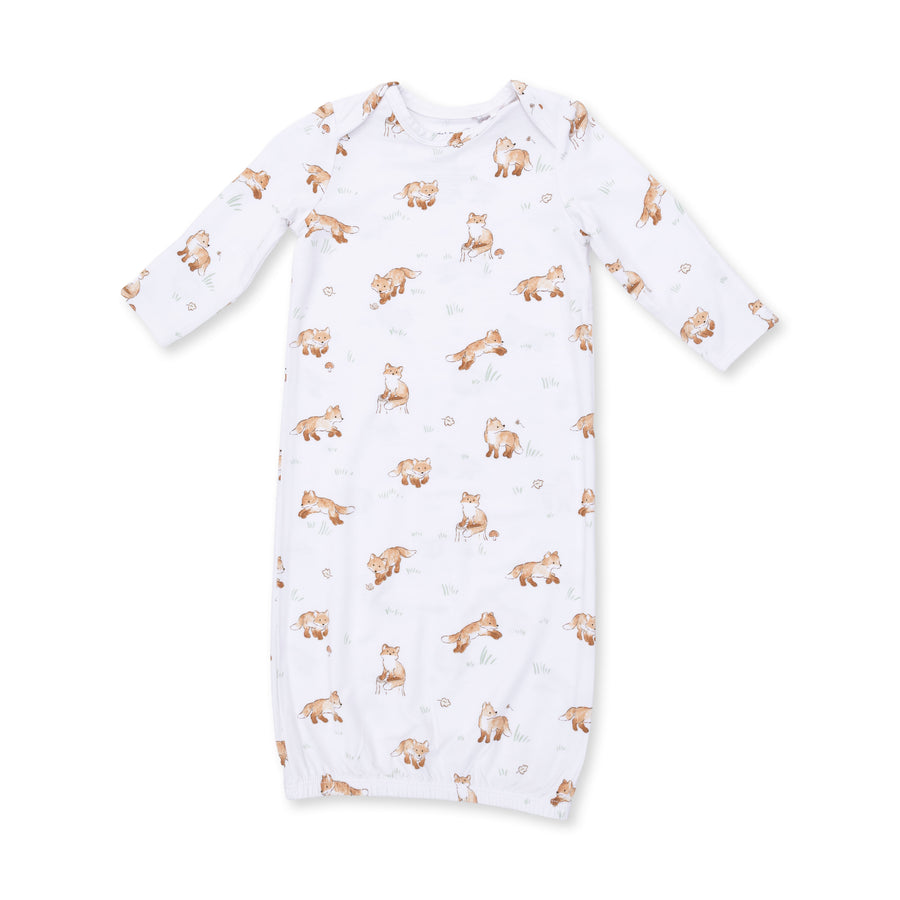 Lap Shoulder Gown and Knotted Hat - Little Explorer Fox