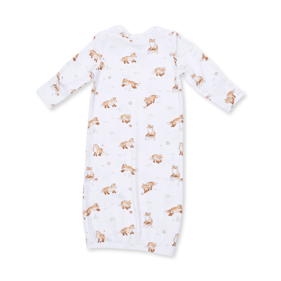 Lap Shoulder Gown and Knotted Hat - Little Explorer Fox