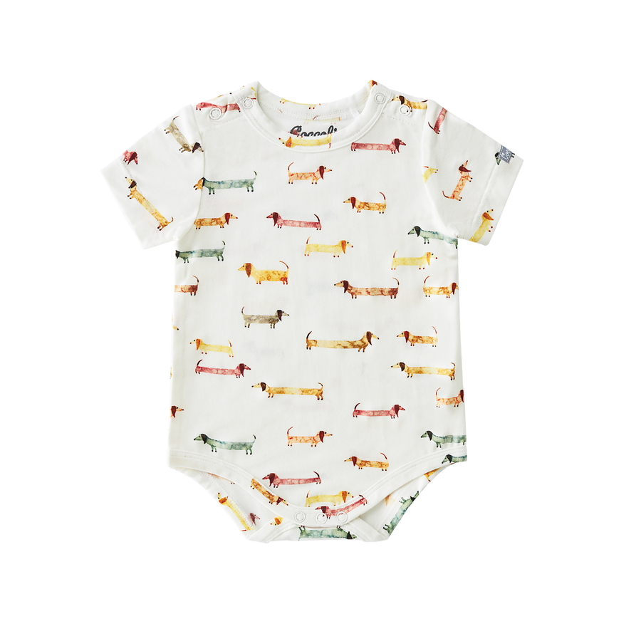 Jersey Bodysuit - Cream Dogs