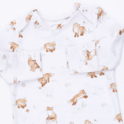 Lap Shoulder Gown and Knotted Hat - Little Explorer Fox