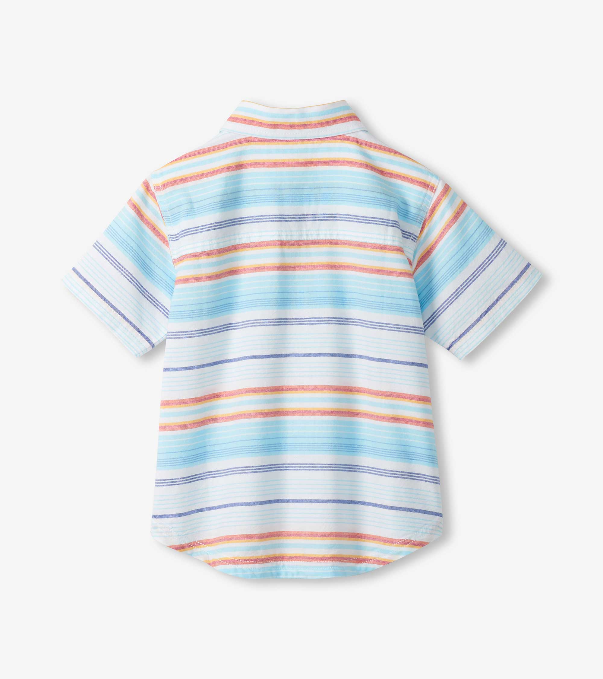 Woven Button Down - Sunset Stripes