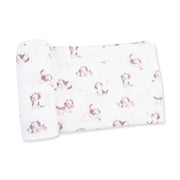 Bamboo Swaddle Blanket - Explorer Puppy - Pink