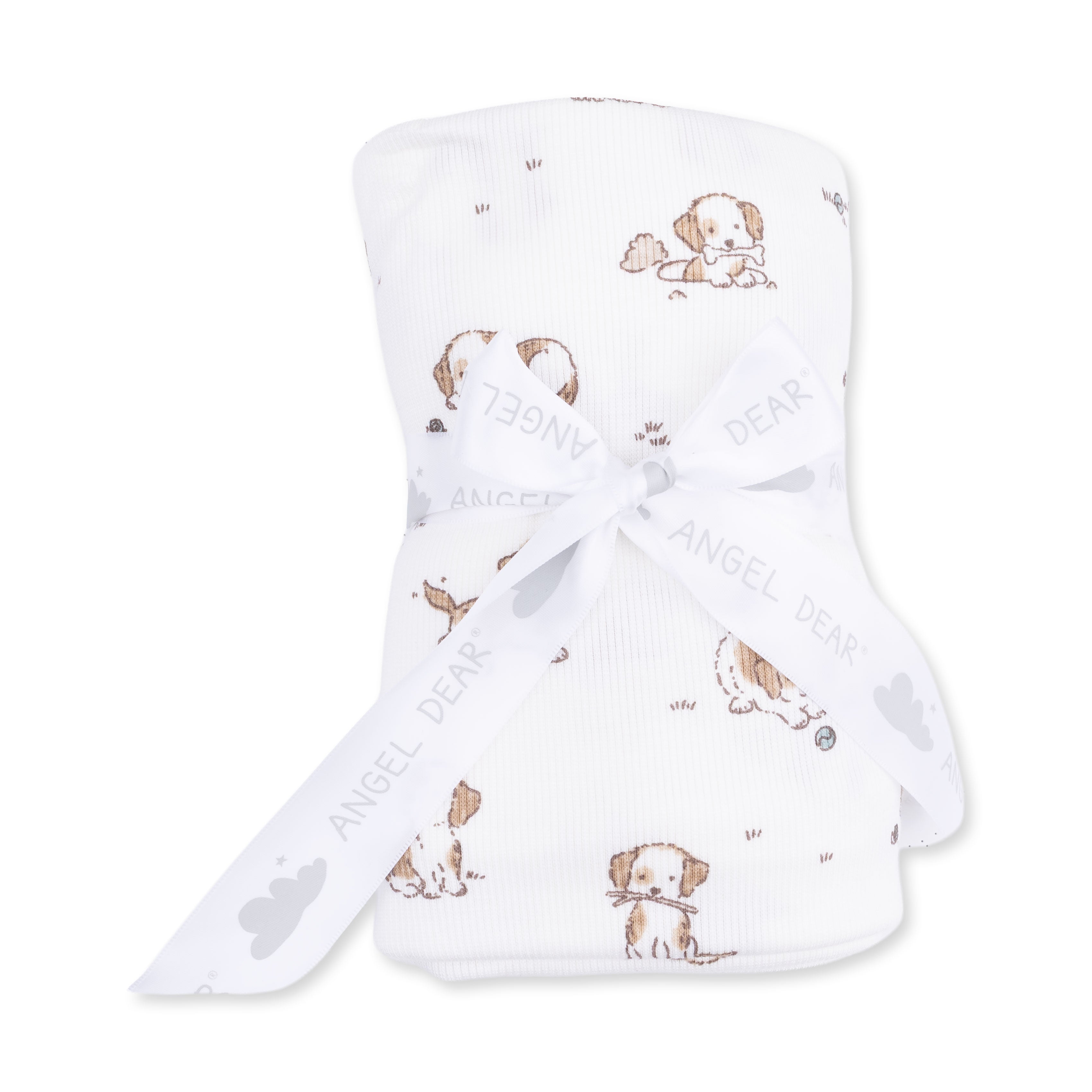 Bamboo Swaddle Blanket - Explorer Puppy - Blue
